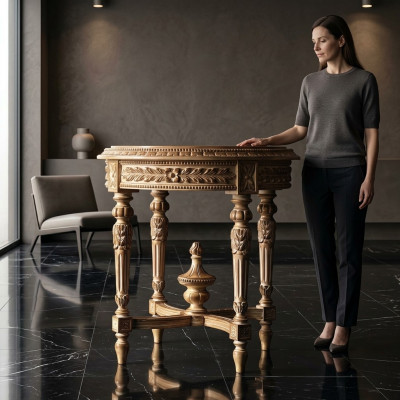 Salontafel Tafel Bijzettafel Woonkamertafel Hout Koninklijk Bijzettafel Barok Meubels
