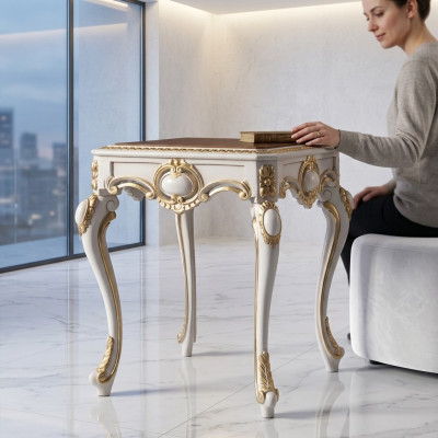 Barok bijzettafel houten bijzettafel Italiaanse meubels Bijzettafels Rococo