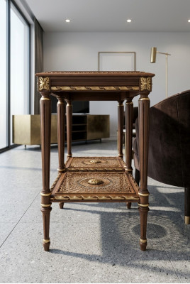 Salontafel Bijzettafel Barok Rococo Tafel Massief Hout Meubels Tafels Italië Nieuw