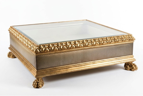 Luxe salontafel glazen tafel massief houten meubels woonkamer tafels salontafels Italië.