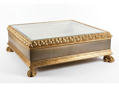 Luxe salontafel glazen tafel massief houten meubels woonkamer tafels salontafels Italië.