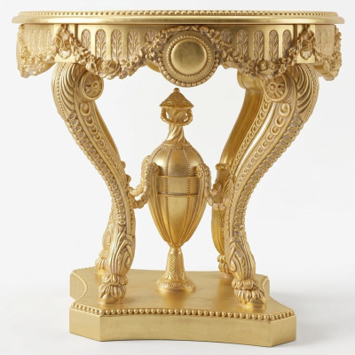Salontafel Bijzettafel Hout Woonkamer Tafel Meubels uit Italië Vintage Goud
