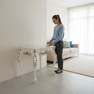 Console Barok Bijzettafel Glas Tafel Italiaanse Meubels Woonkamer Tafels Nieuw
