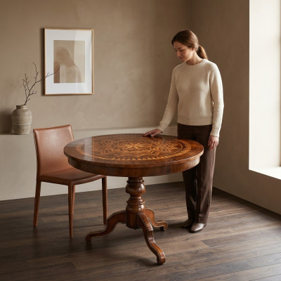 Eettafel Ronde tafel Eetkamer Woonkamer Set Hout Ontwerp Tafels Rond Nieuw