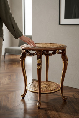 Houten tafel Cocktailtafel Bijzettafel Tafel Salontafel Tafels Barok Nieuw