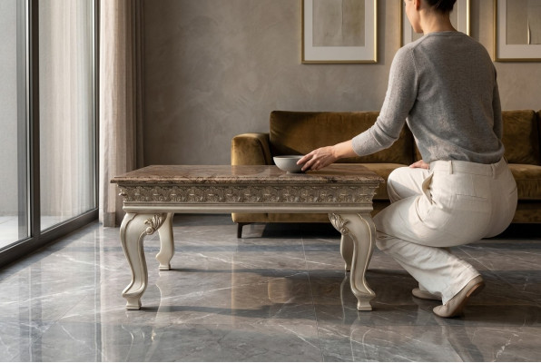 Luxe salontafel bijzettafel houten meubels klassieke tafels barok rococo tafel