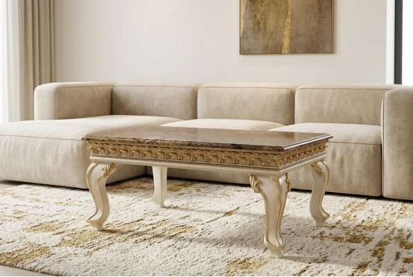 Luxe salontafel bijzettafel houten meubels klassieke tafels barok rococo tafel