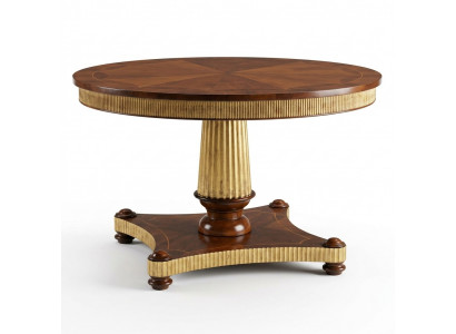 Ronde eettafel van massief hout Eettafels Eetkamermeubelen Klassieke houten eettafels
