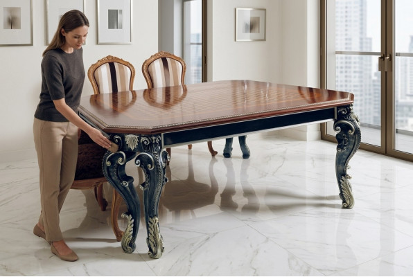 Eettafel Eetkamer Woonkamer Hout Italiaanse meubelen Italië Tafel Massief hout