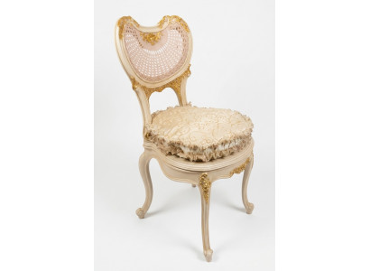 Eetkamerstoel 1-zits fauteuil hout luxe klasse barok rococo meubels design nieuw