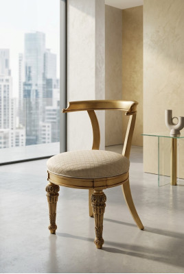 Eetkamer armstoel barok nieuw gestoffeerde luxe fauteuil stoel stoelen woonkamer