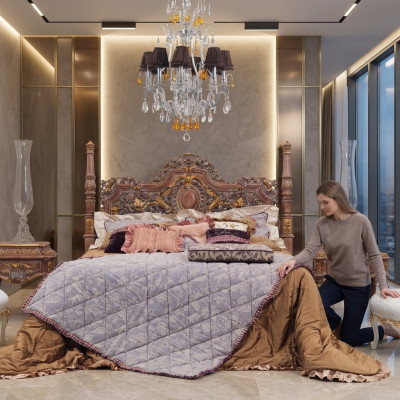 Bed Chesterfield Furniture Beds Italian Decor Double Bed Luxury Italy