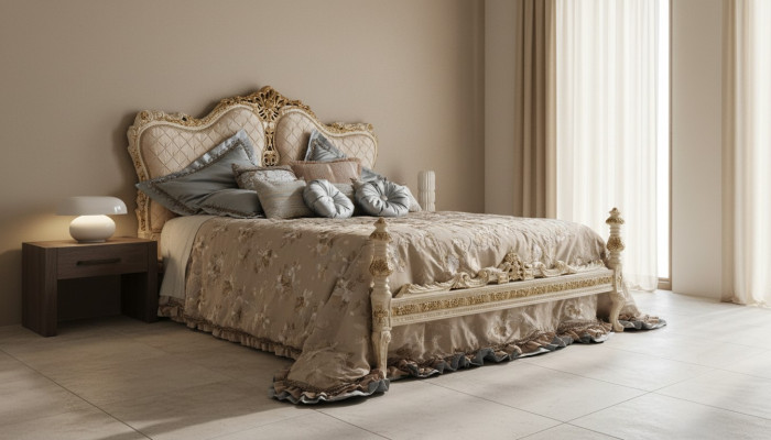 Chesterfield Bed Luxe Dubbel Italiaans Meubilair Inrichting Boiserie Bedden