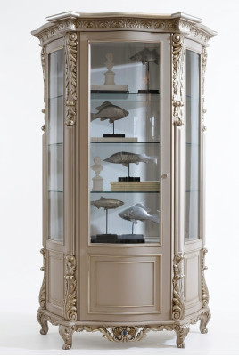 Meubels Massief houten vitrines Glazen kast Dressoir Echt houten vitrine Woonkamer