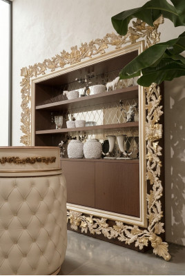 Vitrinekast Kast Plank Woonkamer Boekenkast Hout Kantoor Kasten Italië