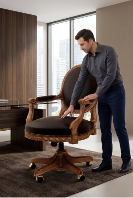 Stoelen directiefauteuil kantoorinrichting stoel bureaustoel draaistoel fauteuil barok nieuw