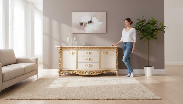 rtv tv televisiekast dressoir bijzettafel laag meubel kast woonkamer plank luxe
