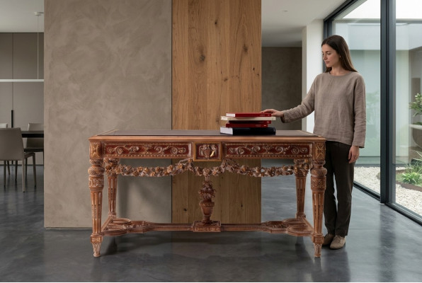 Bureau meubels tafel kantoor echt hout inrichting houten tafels bureaus nieuw