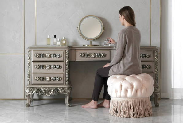 Console tafel Console tafels Meubels Consoles Ladenkast dressoir Hout Kleur Zilver