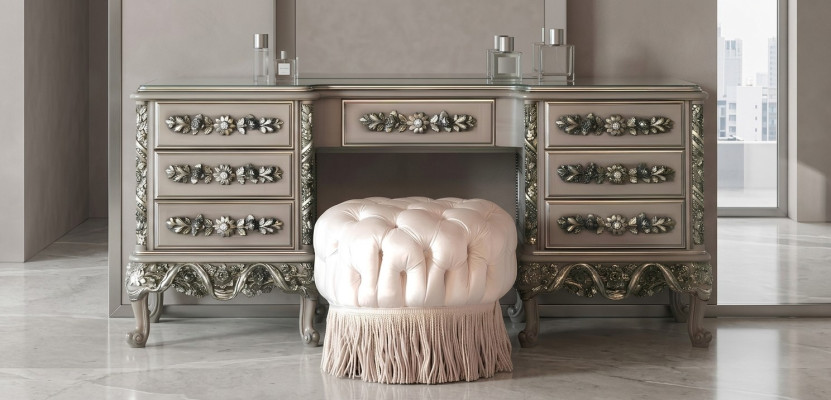 Console tafel Console tafels Meubels Consoles Ladenkast dressoir Hout Kleur Zilver
