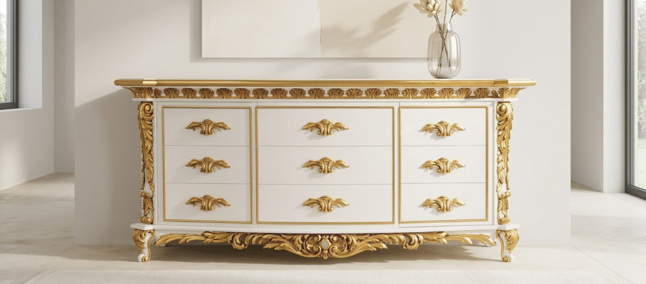 Kommode Woonkamer Laden Hout Sideboard Kast Kasten Massief