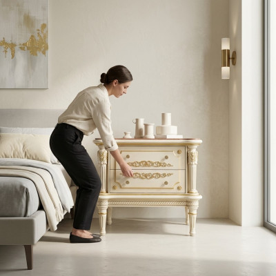 Nachtkastje Design Tafel Meubels Nachtkastjes Hout Slaapkamer Bijzettafel Nieuw