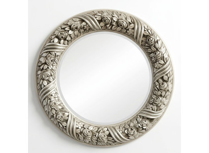 Wandspiegel Spiegel Rund Spieglein Silber Barock Rokoko Möbel Italien Holz Wandspiegel Spiegel Rond Spieglein Zilver Barok Rococo Meubels Italië Hout