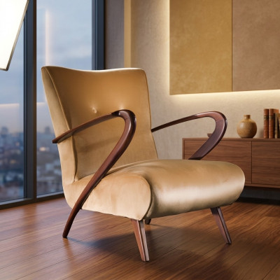 Woonkamerstoel Kantoorruimte Hout Luxe meubels Designer houten stoelen Ontspannend Nieuw