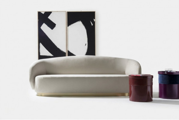 Bankstel met drie zitplaatsen Design Luxe Meubels Hout Wit Designmeubelen uit Italië Klassiekers