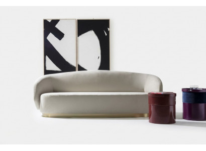 Bankstel met drie zitplaatsen Design Luxe Meubels Hout Wit Designmeubelen uit Italië Klassiekers