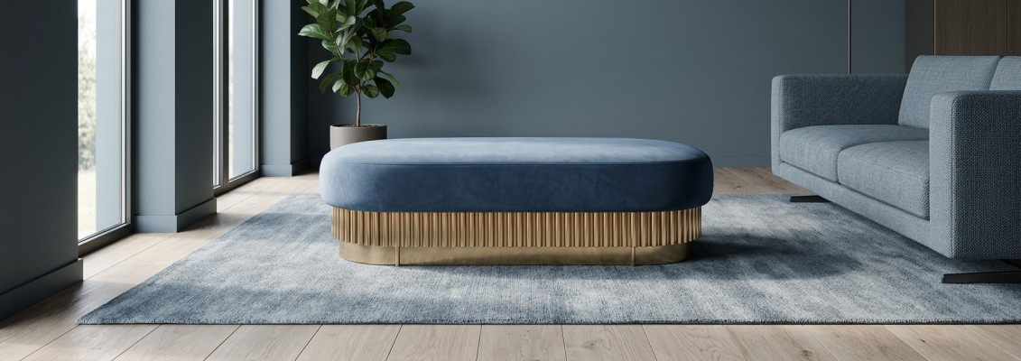 Zitkussen Bank Kussen Zitkubus Bank Stof Hout Stijl Designer Voetenbank