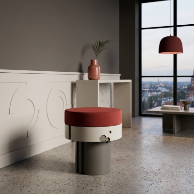 Pouf Voetenbankje Zitkruk Gestoffeerd krukje Zitbankje Luxe designbank Nieuw