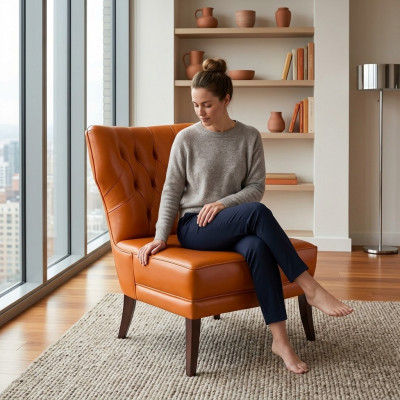 Chesterfield leren fauteuil gestoffeerde stoel luxe meubels bank bank kantoorstoelen nieuw