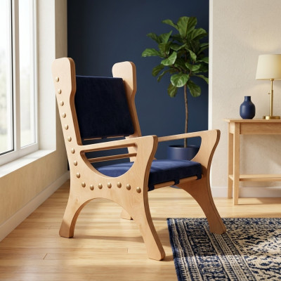 Eetkamerstoel 1-zits fauteuil hout luxe klasse barok rococo design meubels nieuw