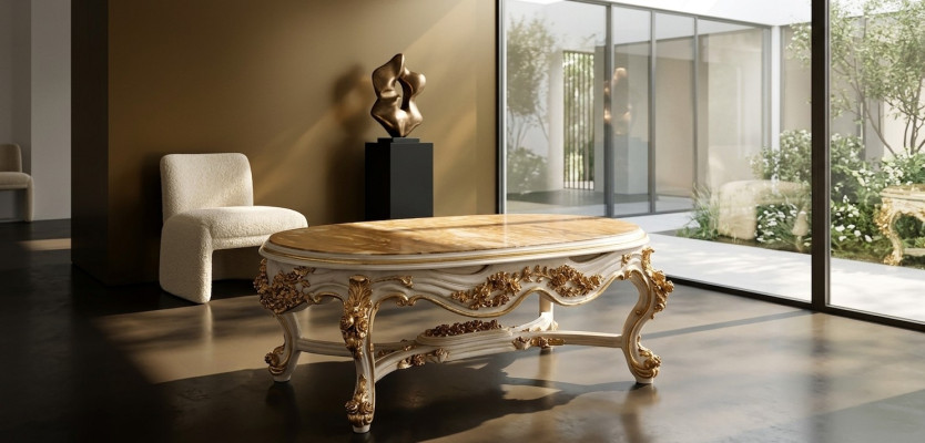 Salontafel Koffietafel Woonkamertafel Italiaanse meubels Barok Rococo Nieuw