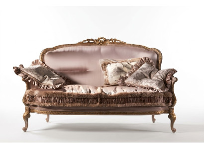 Sofa 2 zits bank hout bekleding meubels bankstellen Italiaanse inrichting nieuw