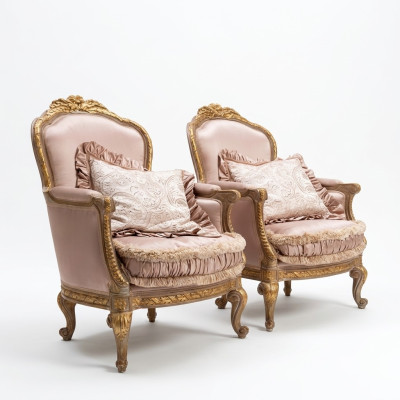 Fauteuil Leesstoel Leunstoel Oorfauteuil Luxe bank Beklede Italiaanse meubels