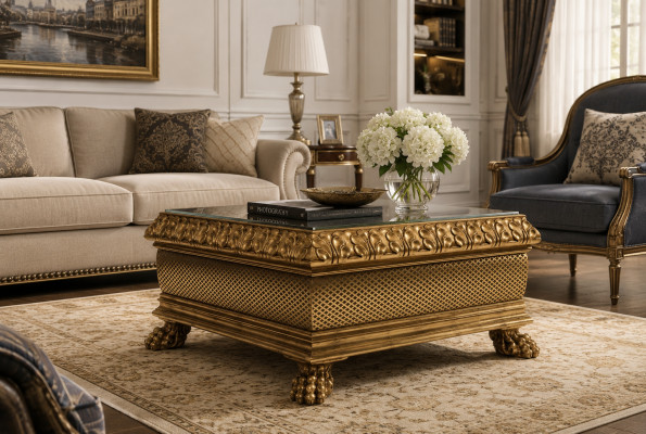 Salontafel Design Meubelen Stijl Barok Hout Italiaanse Tafel Tafels Salontafels