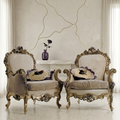 Fauteuil Bank Bank 1-zits Ontwerper Banken Club Art deco Bekleding TV-lounge