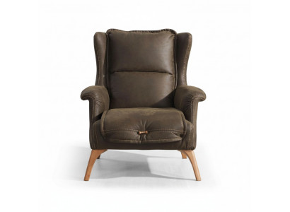 Zachte fauteuil bank fauteuil enkele meubels bank suède look zwart