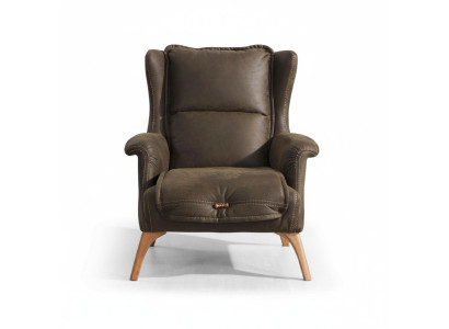 Zachte fauteuil bank fauteuil enkele meubels bank suède look zwart