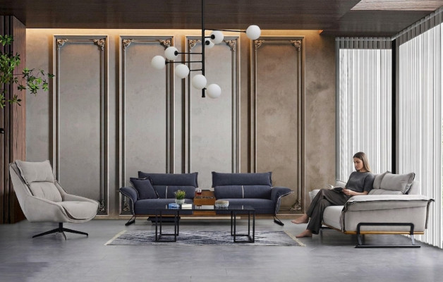 Luxe bankstel in Italiaanse stijl meubels, bankstel set 3-delig.