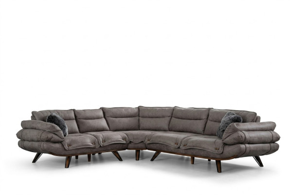 Hoekbank L-vorm Bank Bank Gepolsterde Bankstel Woonlandschap Stoffen Bank Hoekbank Textiel