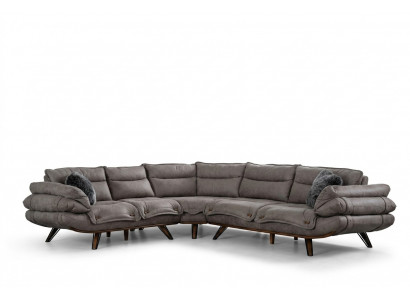 Hoekbank L-vorm Bank Bank Gepolsterde Bankstel Woonlandschap Stoffen Bank Hoekbank Textiel