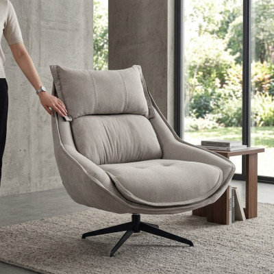 Draaibare fauteuil Luxe oorfauteuil Loft meubels Ontwerp stoel Eenpersoons bank Bank