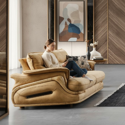 Bank 3-zits luxe meubels woonkamer klassiek driezits ontwerp Italiaans.