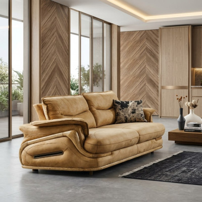 Bank 3-zits luxe meubels woonkamer klassiek driezits ontwerp Italiaans.