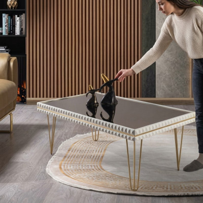 Bank Tafel Koffietafels Woonkamer Massief Bijzettafel Luxe Salontafel