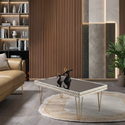 Bank Tafel Koffietafels Woonkamer Massief Bijzettafel Luxe Salontafel
