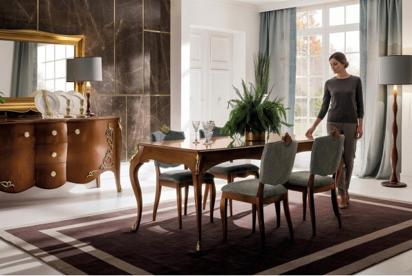 Tafel Echt hout Klassieke barok antieke stijl Eettafel tafels Echt hout Nieuw